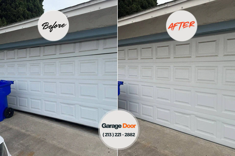 Before and after: garage door repair 45359